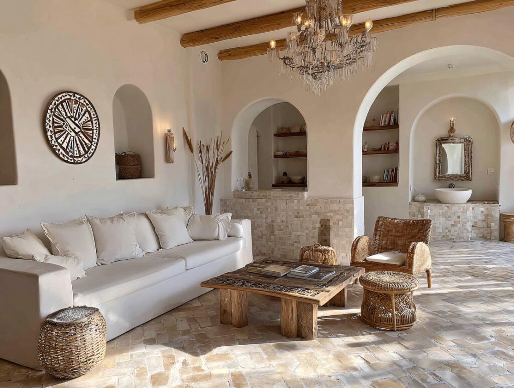 Luz natural, tonos cálidos y texturas orgánicas que evocan serenidad y vida junto al mar.